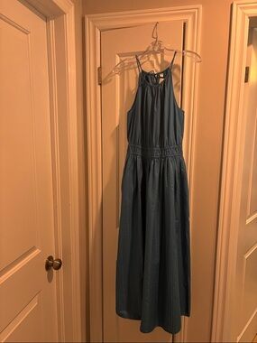 Uniqlo Light Blue Halter Neck Maxi Dress